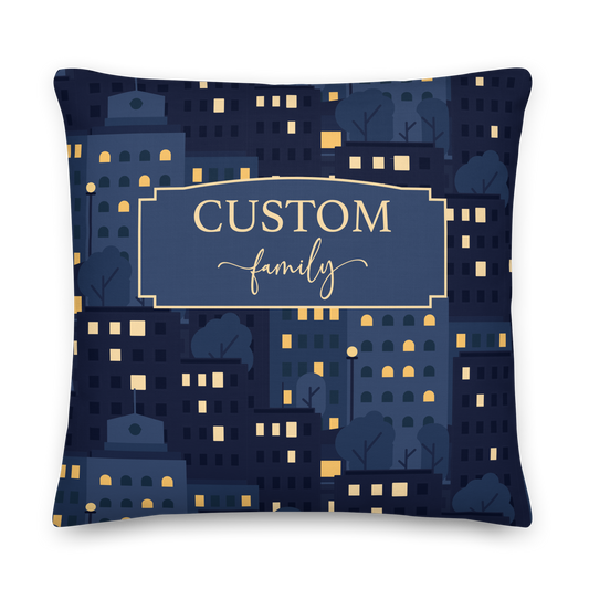 Night City - Artisan Pillow, Insert Included, Made In USA
