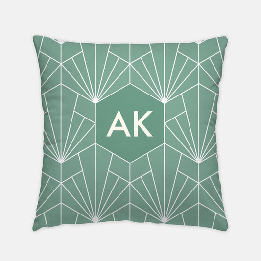 Green - ArtDeco Artisan Pillow, Insert Included, Made In USA