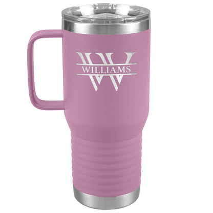Personalized Travel Tumbler With Handle 20 Oz