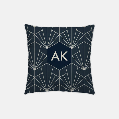 Midnight Art Deco Gift Bundle Pillow and Blanket Set - Personalized and Branded