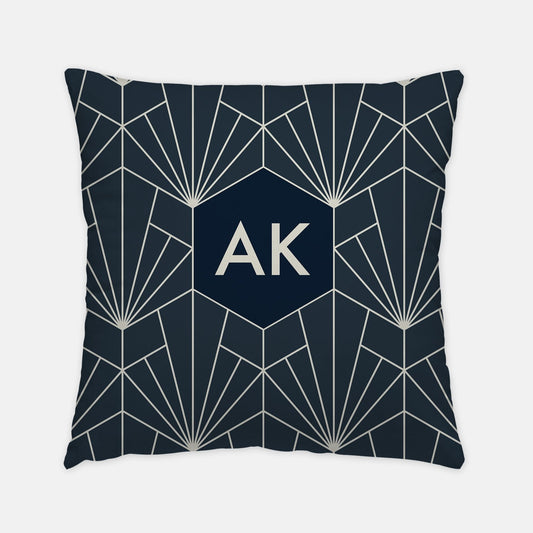 Midnight - ArtDeco Artisan Pillow, Insert Included, Made In USA
