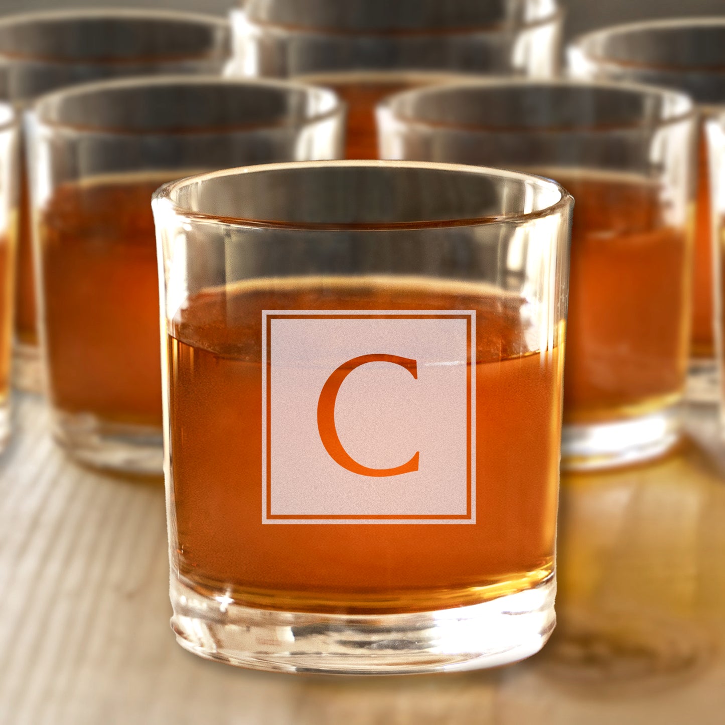 Set of Personalized Laser Engraved Whiskey Glasses
