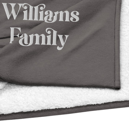 Personalized Embroidery Premium Sherpa Blanket 50″ × 60″
