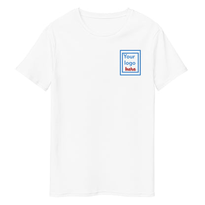 Logo Embroidery Men's Premium 100% Cotton T-shirt Crew Neck