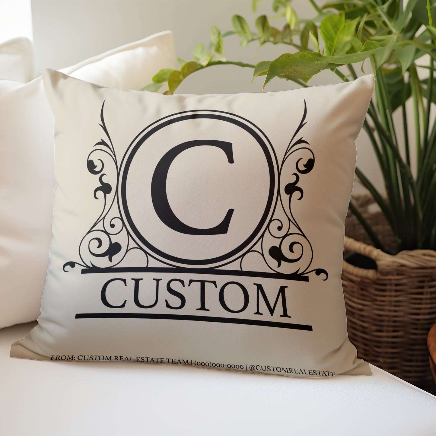 Personalized Monogram Square Cover (Case + Pillow Insert)