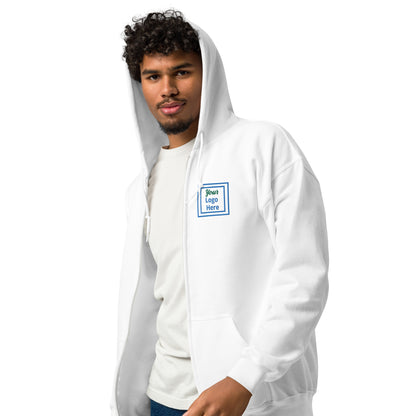 Logo Embroidery Unisex Heavy Blend Zip Hoodie (Multiple colors available)